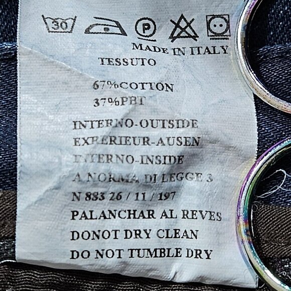 Canali Jeans Men 46x34/28 Indigo Straight Leg Italy Cotton Preppy Designer Boho - Picture 9 of 16